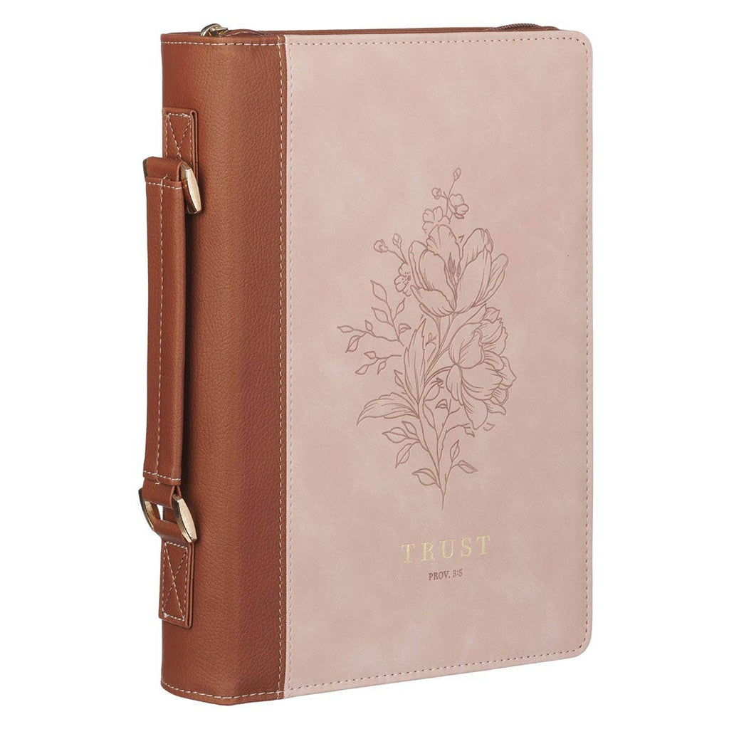 Bible Cover Fashion Pink/Brown Trust Prov. 3:5