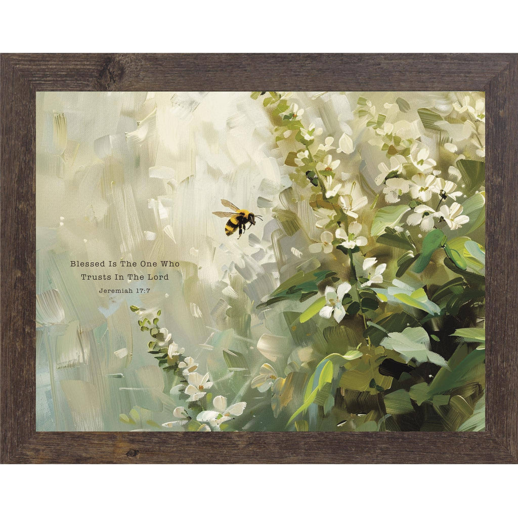 Blessed Is The One Who Trusts In The Lord – Floral Bee Art