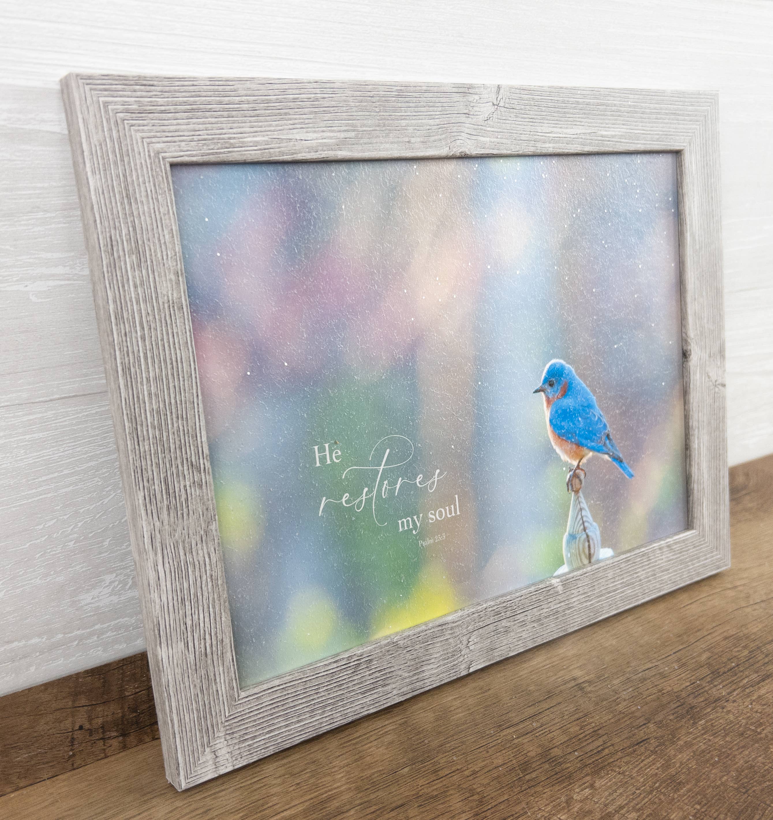 He Restores My Soul Bird Religious Art Christian Sign