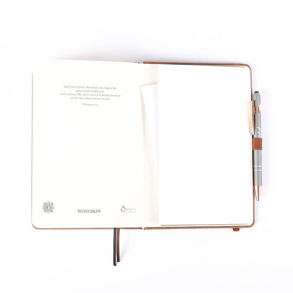 Wineskin Hard Cover 420Pg Journal, Tan
