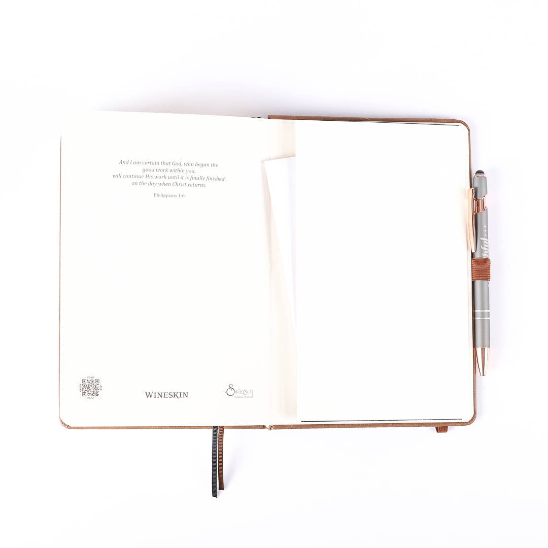 Wineskin Hard Cover 420Pg Journal, Tan