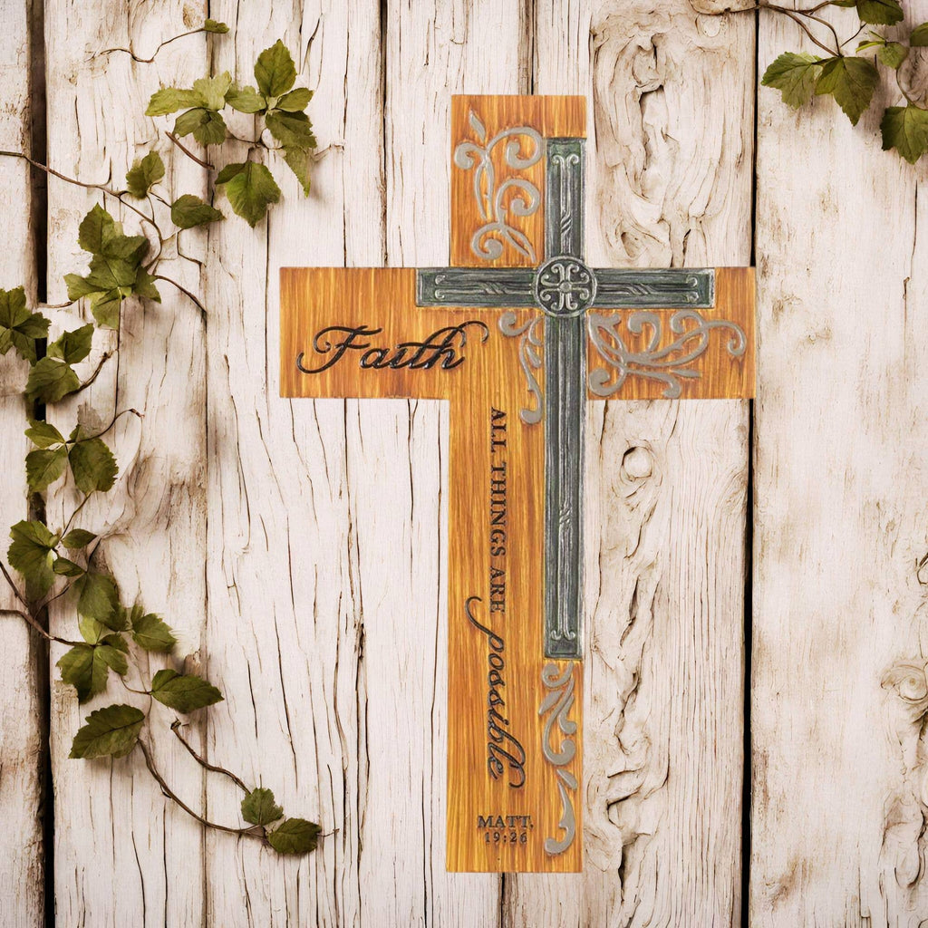 Faith All Things Double Wall Cross