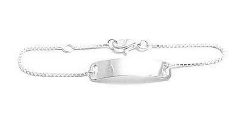 Baby’s 925 Sterling Silver Thin Chain ID Bracelet – Personalized Engraving | Newborn & Toddler Size 5-Inch
