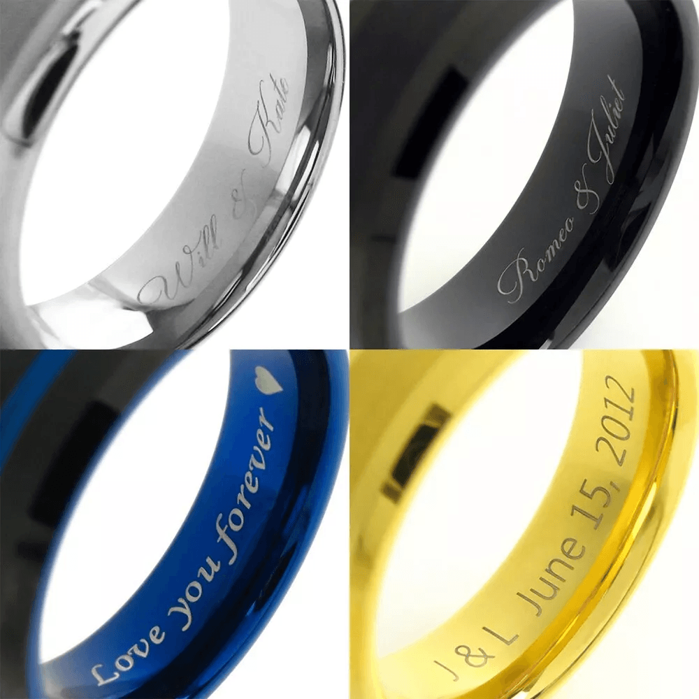 Tungsten Wedding Bands Engraving Service - Jewelry Store by Erik Rayo