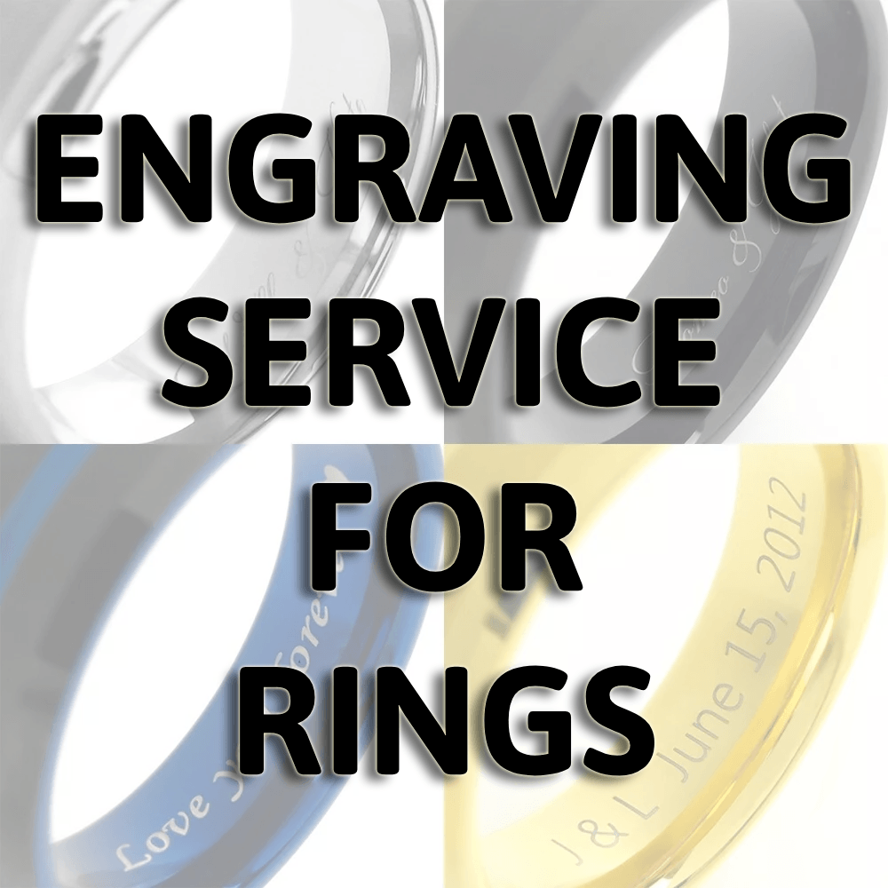 Tungsten Wedding Bands Engraving Service - Jewelry Store by Erik Rayo