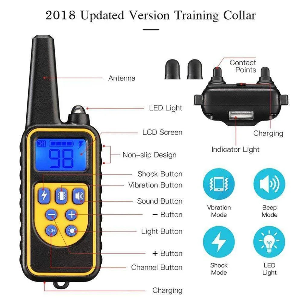 2600 FT Remote Dog Shock Training 2 Collar Set Rechargeable Waterproof LCD Pet - Jewelry Store by Erik Rayo