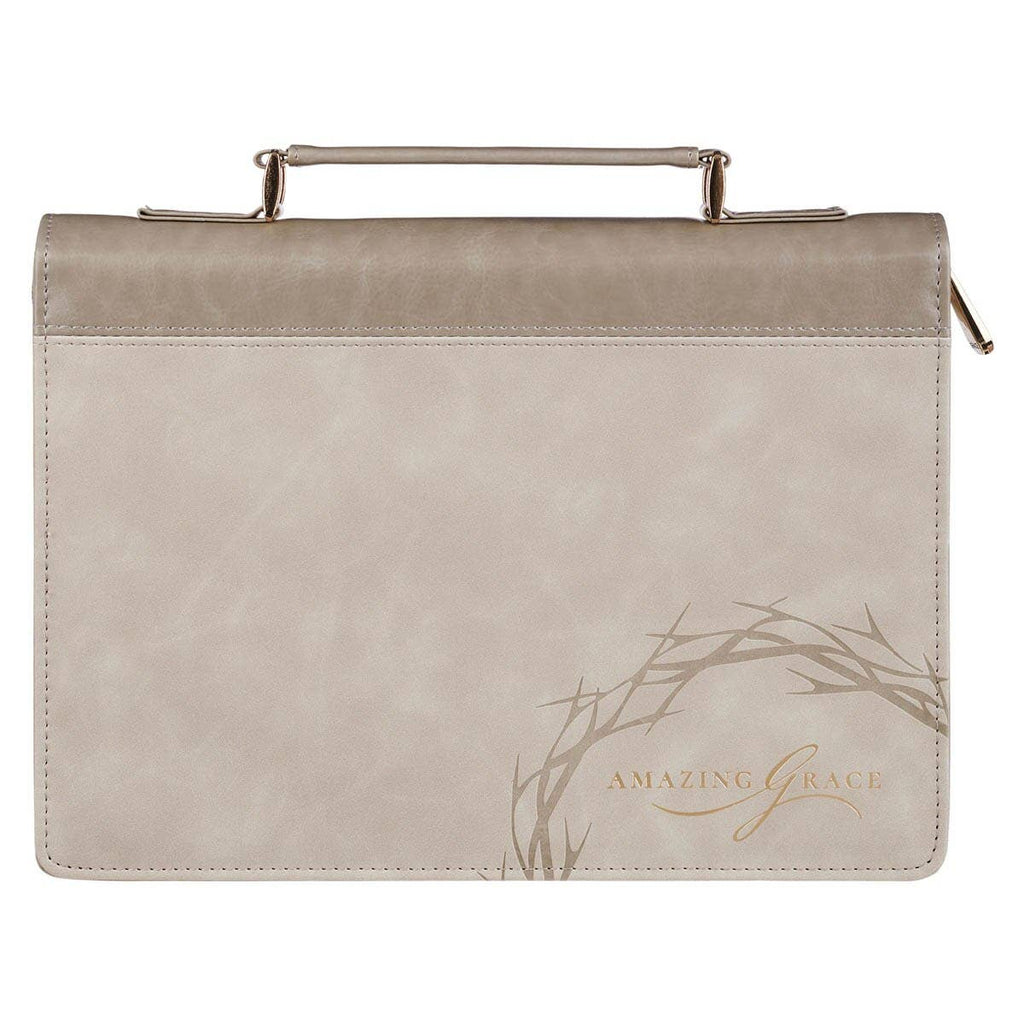 Bible Cover Fashion Taupe  Amazing Grace Isa. 53:5