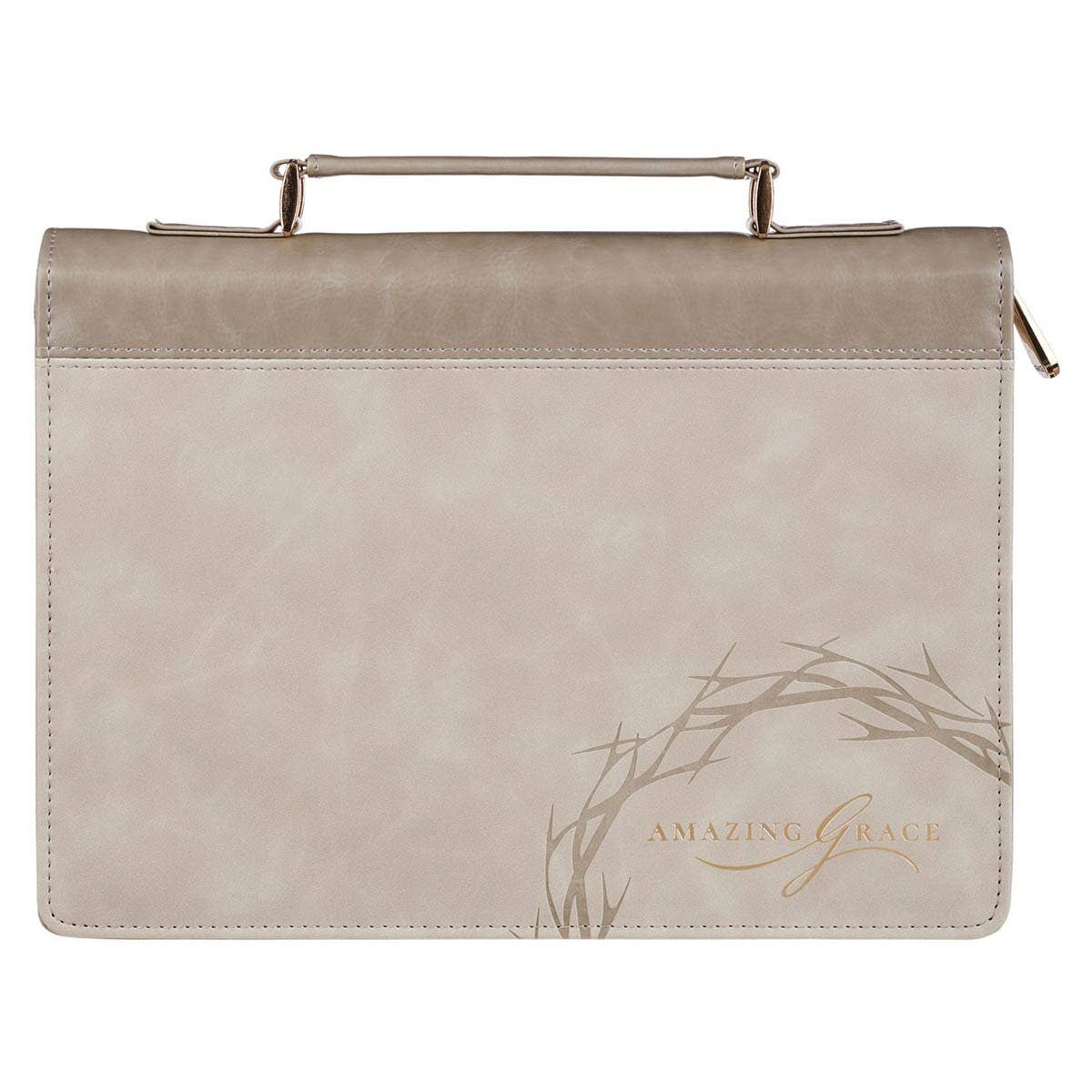 Bible Cover Fashion Taupe  Amazing Grace Isa. 53:5