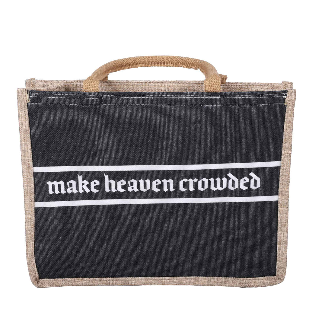 Woven Canvas Tote - Make Heaven Crowded