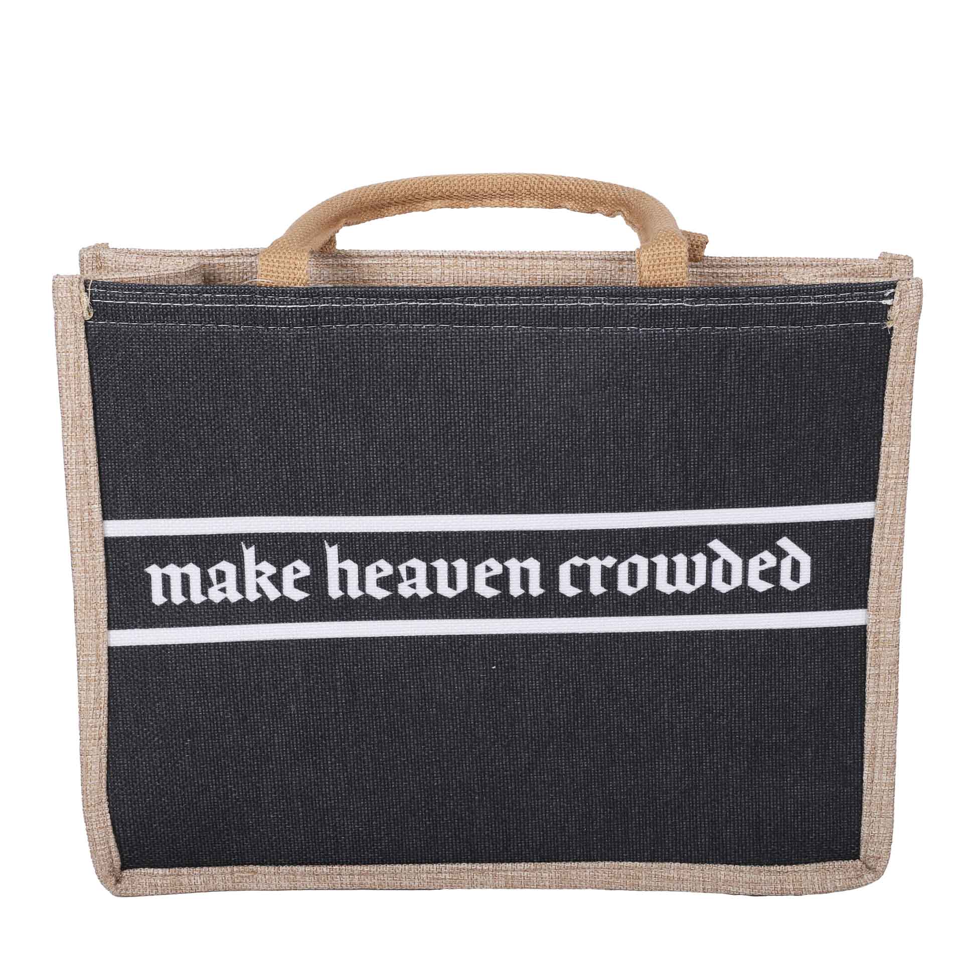 Woven Canvas Tote - Make Heaven Crowded