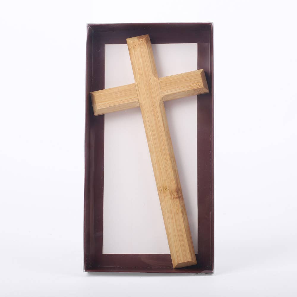 Wall Cross Bamboo 10"