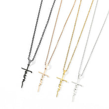 Load image into Gallery viewer, Faith Cross Necklace Stainless Steel Pendant 24 inch Chain - Jewelry Store by Erik Rayo
