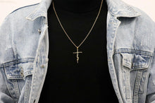 Load image into Gallery viewer, Faith Cross Necklace Stainless Steel Pendant 24 inch Chain - Jewelry Store by Erik Rayo
