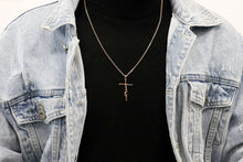 Load image into Gallery viewer, Faith Cross Necklace Stainless Steel Pendant 24 inch Chain - Jewelry Store by Erik Rayo
