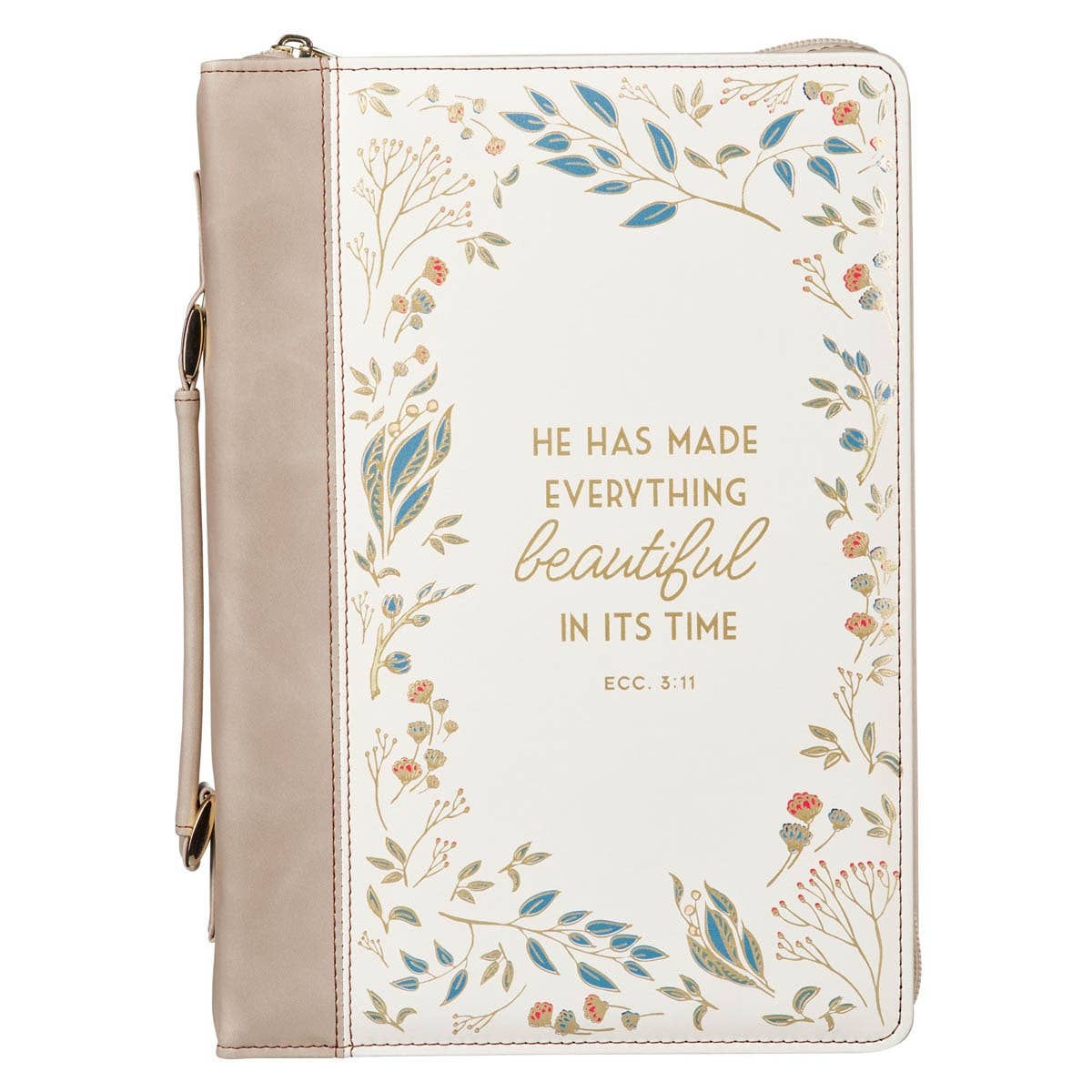 Bible Cover Fashion Cream Everything Beautiful Ecc. 3:11 M