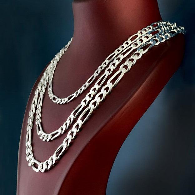 Figaro Chain Necklace for Men and Women Stainless Steel in Silver - Jewelry Store by Erik Rayo