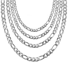 Load image into Gallery viewer, Figaro Chain Necklace for Men and Women Stainless Steel in Silver - Jewelry Store by Erik Rayo
