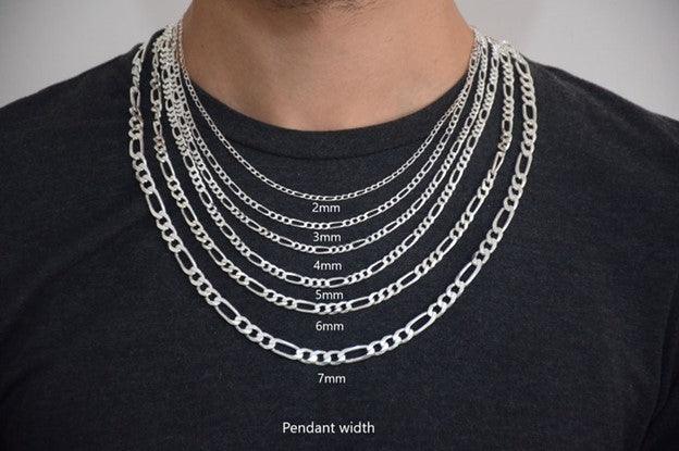 Figaro Chain Necklace for Men and Women Stainless Steel in Silver - Jewelry Store by Erik Rayo