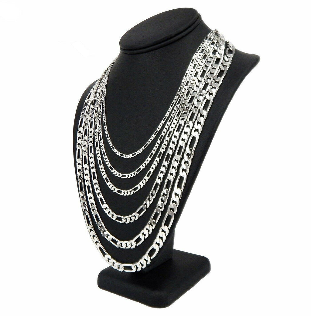 Figaro Chain Necklace for Men and Women Stainless Steel in Silver - Jewelry Store by Erik Rayo