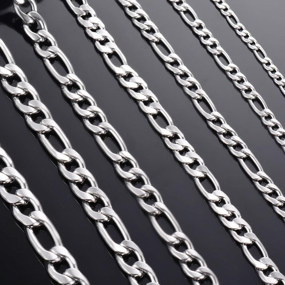 Figaro Chain Necklace for Men and Women Stainless Steel in Silver - Jewelry Store by Erik Rayo