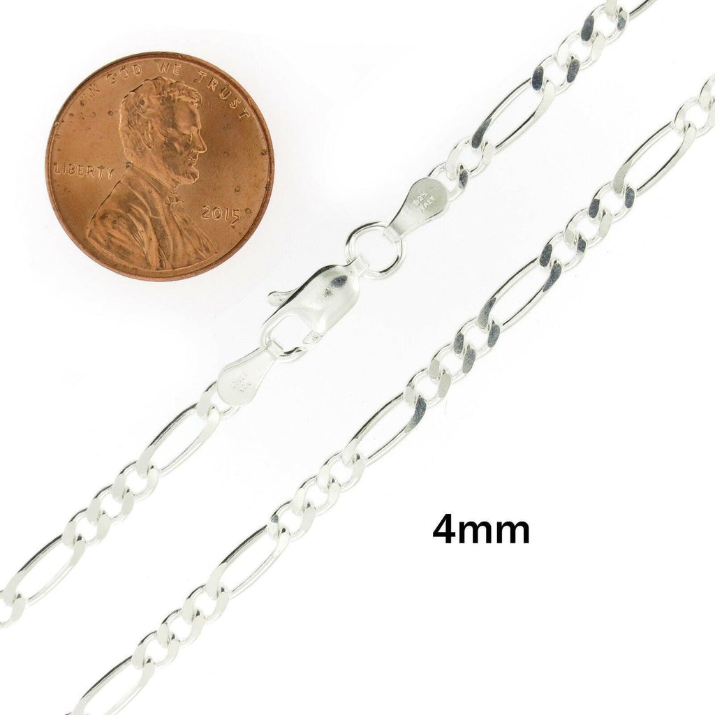 Figaro Chain Necklace in Silver for Men and Women Stainless Steel - Jewelry Store by Erik Rayo