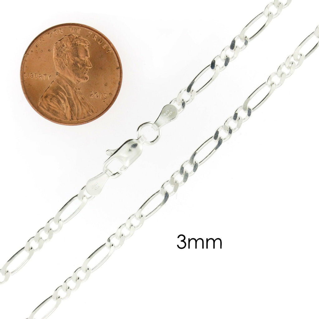 Figaro Chain Necklace in Silver for Men and Women Stainless Steel - Jewelry Store by Erik Rayo