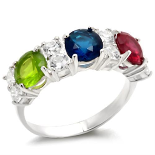 Fox Cocktail Ring - 925 Sterling Silver, AAA CZ , Multi Color - 40604 - Jewelry Store by Erik Rayo