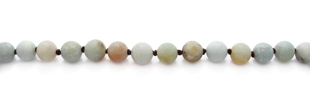 Genuine Amazonite Necklace 60" Long 9mm Bead Stranded - Jewelry Store by Erik Rayo