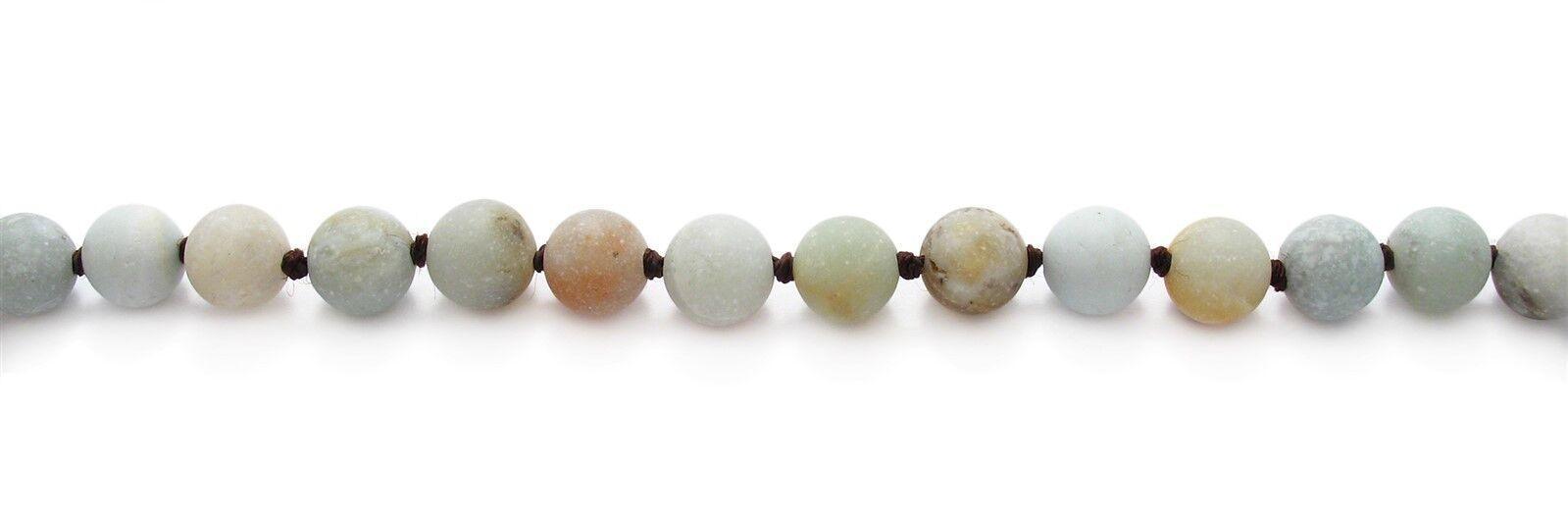 Genuine Amazonite Necklace 60" Long 9mm Bead Stranded - Jewelry Store by Erik Rayo
