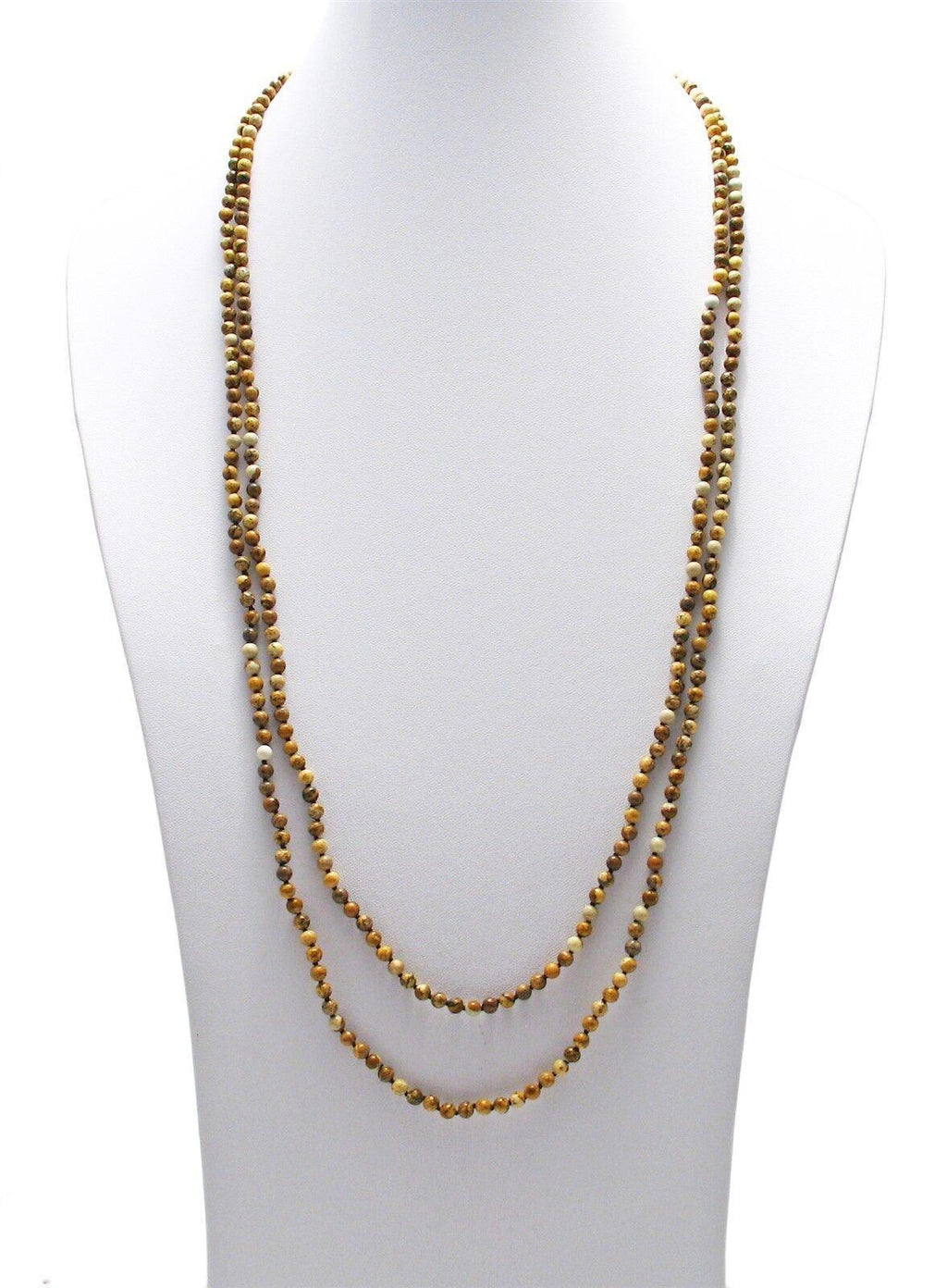 Genuine Picture Jasper Necklace 70" Long 5mm Bead Stranded - Jewelry Store by Erik Rayo