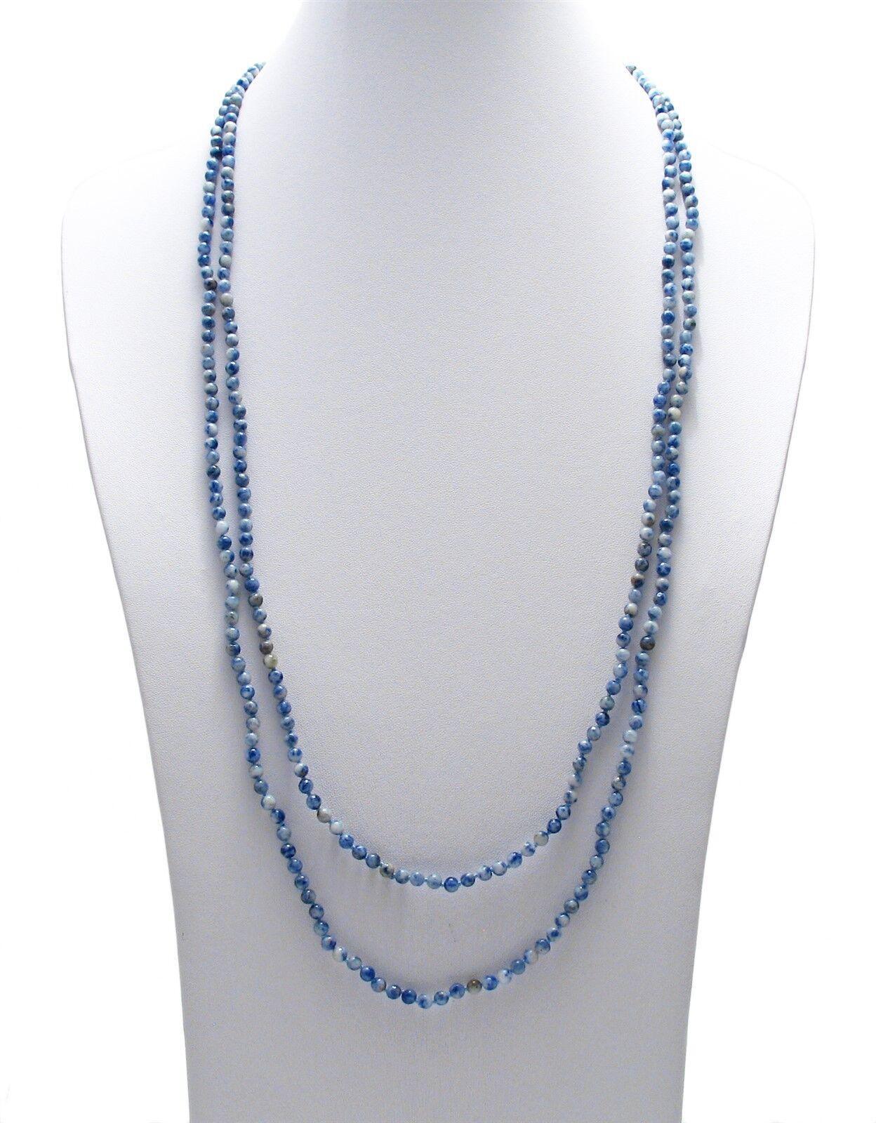 Genuine Sodalite Necklace 70" Long 5mm Bead Stranded - Jewelry Store by Erik Rayo