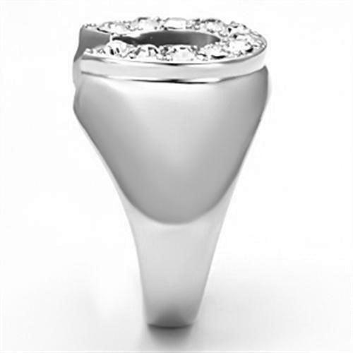 Gift For Him Men's Rings Stainless Steel Good Luck Horseshoe CZ - Jewelry Store by Erik Rayo
