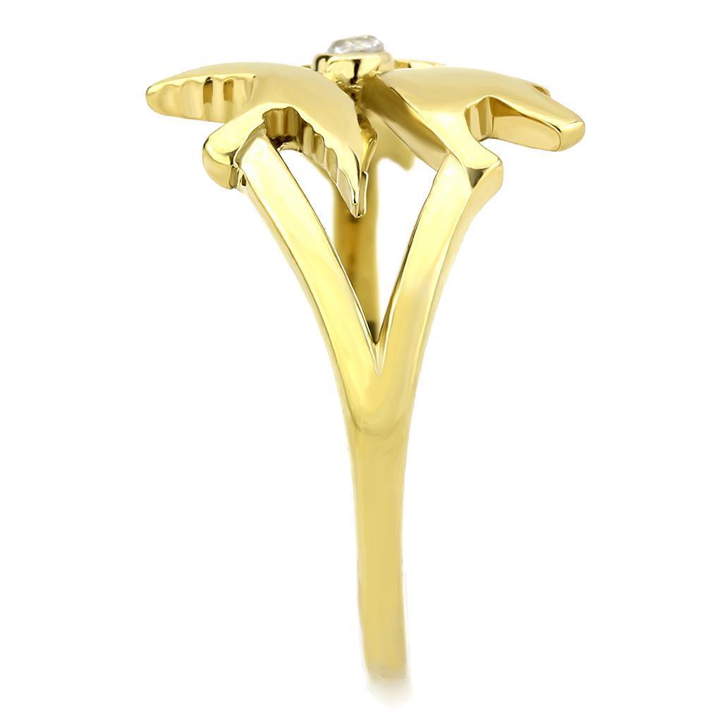 Gold Birds Rings for Women Solitaire Stainless Steel Anillo Color Oro Pajaros Para Mujer Acero Inoxidable - Jewelry Store by Erik Rayo
