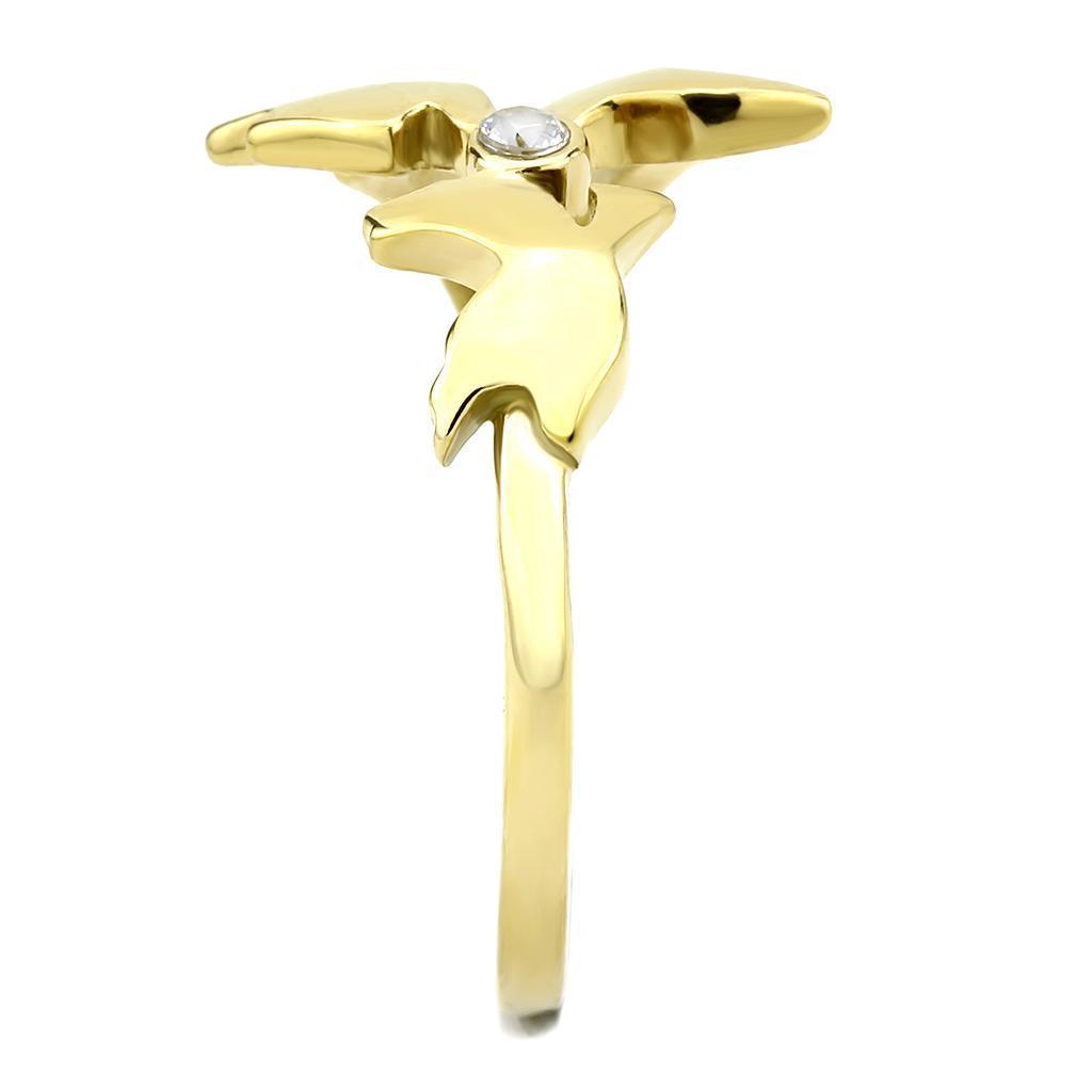 Gold Birds Rings for Women Solitaire Stainless Steel Anillo Color Oro Pajaros Para Mujer Acero Inoxidable - Jewelry Store by Erik Rayo