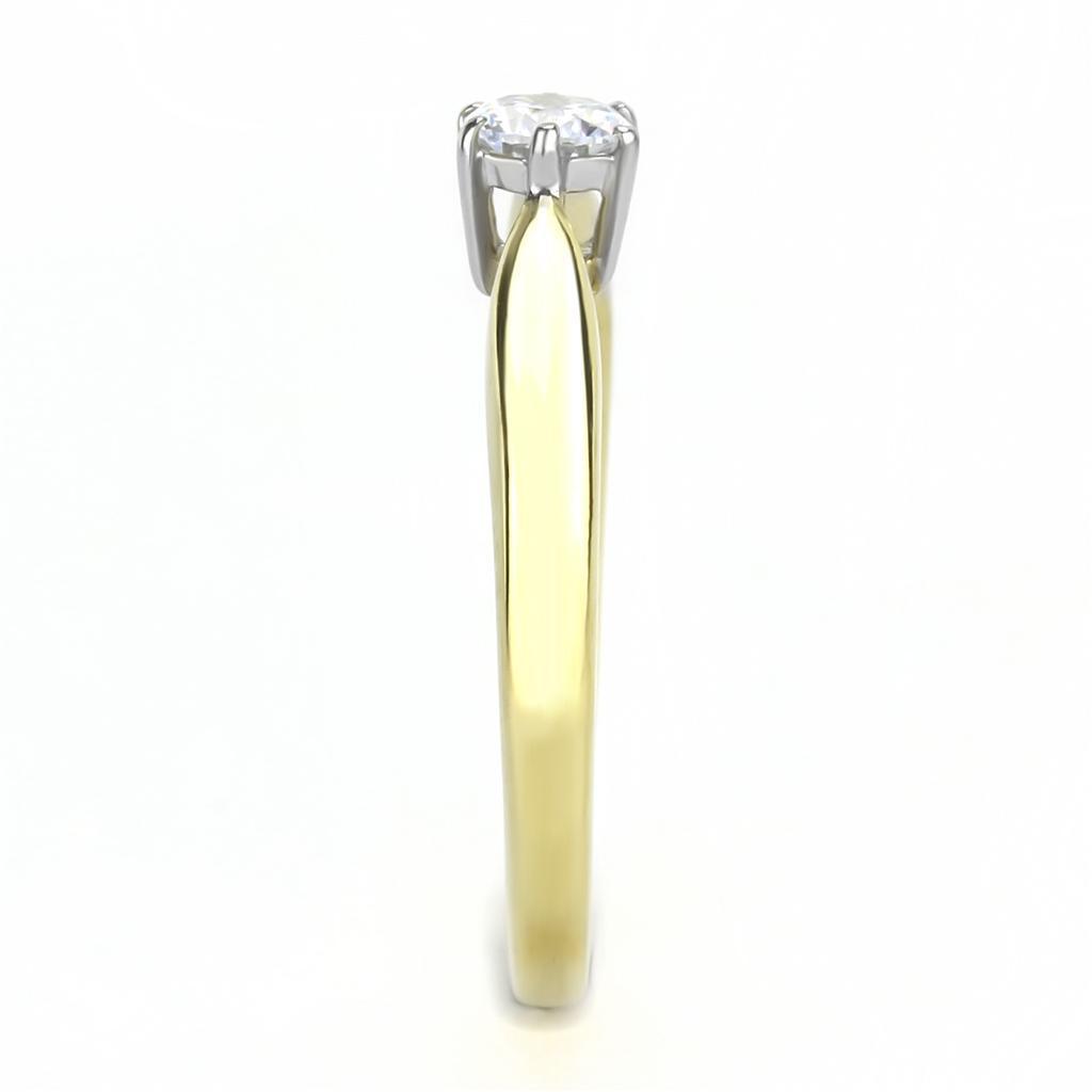 Gold Diamond Rings for Women Solitaire Stainless Steel Anillo Diamante Solitario Color Oro Para Mujer Acero Inoxidable - Jewelry Store by Erik Rayo