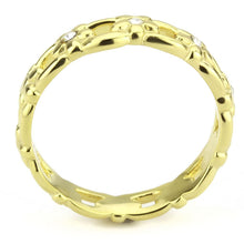 Load image into Gallery viewer, Gold Flowers Womens Ring Stainless Steel Zircoin Anillo Color Oro Para Mujer Acero Inoxidable - Jewelry Store by Erik Rayo
