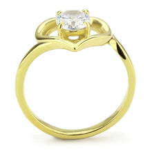 Load image into Gallery viewer, Gold Heart Womens Ring Solitaire Stainless Steel Zircoin Anillo Corazon Color Oro Para Mujer Solitario Acero Inoxidable - Jewelry Store by Erik Rayo
