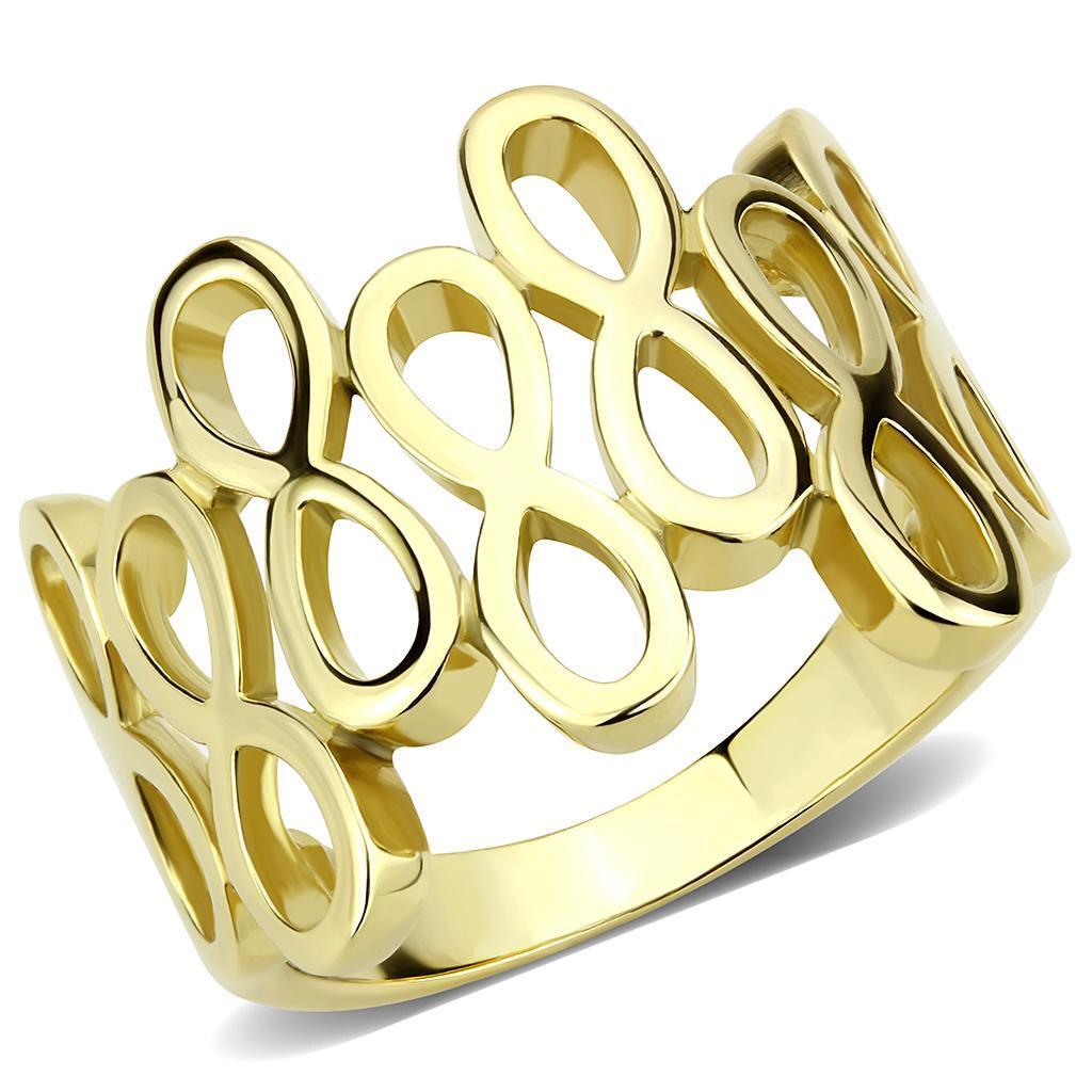 Gold Infinity Rings for Women Eternity Stainless Steel Anillo Color Oro Infinito Para Mujer Acero Inoxidable - Jewelry Store by Erik Rayo