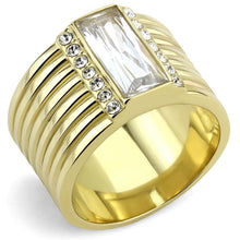 Load image into Gallery viewer, Gold Larrge Womens Ring Stainless Steel Anillo Color Oro Para Mujer Acero Inoxidable - Jewelry Store by Erik Rayo
