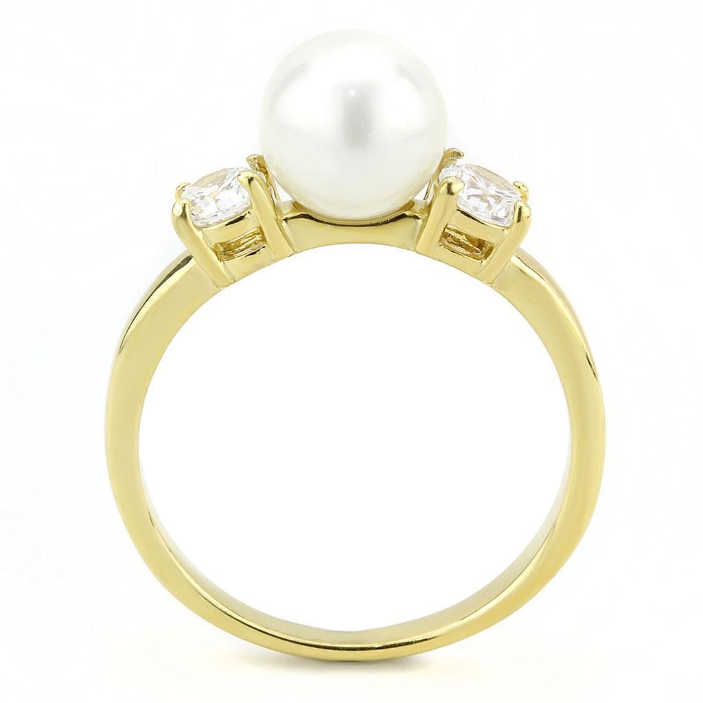 Gold Pearl Rings for Women Stainless Steel Anillo Color Oro Perla Para Mujer Acero Inoxidable - Jewelry Store by Erik Rayo