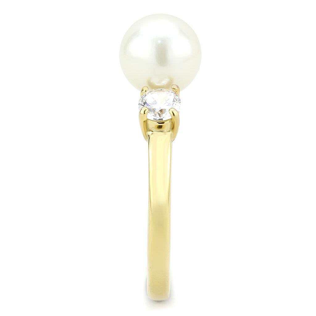 Gold Pearl Rings for Women Stainless Steel Anillo Color Oro Perla Para Mujer Acero Inoxidable - Jewelry Store by Erik Rayo