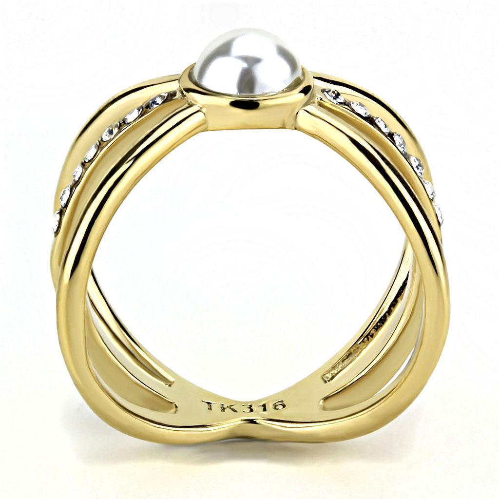 Gold Tiple Womens Ring Circular 316L Stainless Steel Anillo Cruz Color Oro Para Mujer Acero Inoxidable - Jewelry Store by Erik Rayo