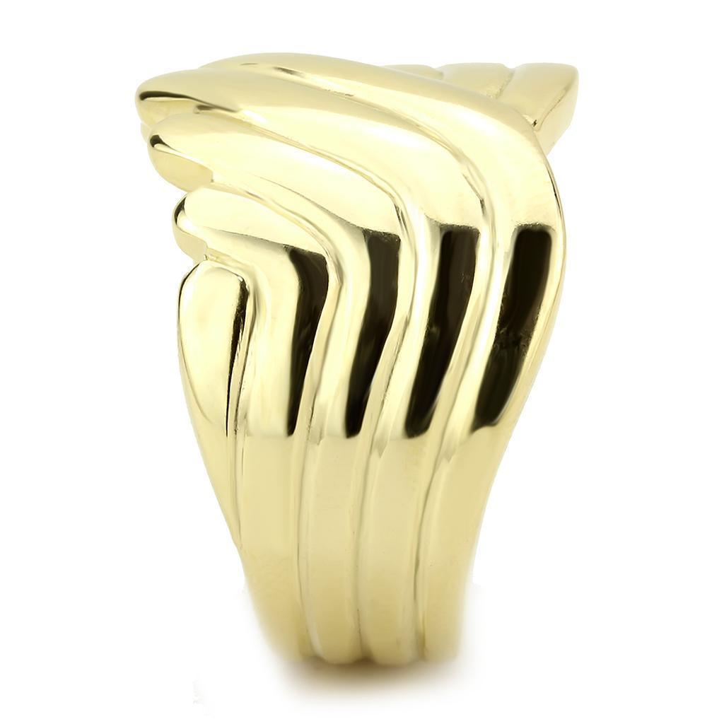 Gold Womens Ring 316L Stainless Steel Anillo Color Oro Para Mujer Acero Inoxidable - Jewelry Store by Erik Rayo