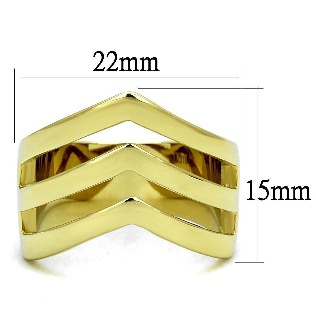 Gold Womens Ring Anillo Para Mujer 316L Stainless Steel Ring 316L Stainless Steel Ring with No Stone Chieti - Jewelry Store by Erik Rayo