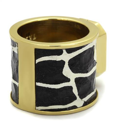 Gold Womens Ring Anillo Para Mujer 316L Stainless Steel Ring Crystal in Citrine Yellow Lanciano - Jewelry Store by Erik Rayo