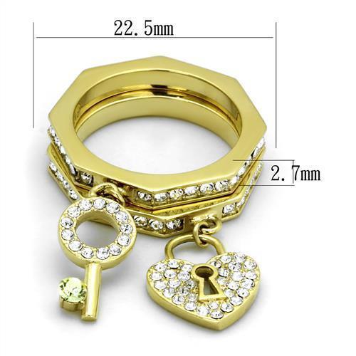 Gold Rings for Women Anillo Para Mujer Stainless Steel Ring Stainless Steel Ring in Citrine Yellow - Jewelry Store by Erik Rayo