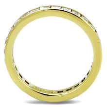 Load image into Gallery viewer, Gold Womens Ring Anillo Para Mujer Stainless Steel Ring Stainless Steel Ring with AAA Grade CZ in Clear Potenza - Jewelry Store by Erik Rayo
