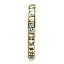 Load image into Gallery viewer, Gold Womens Ring Anillo Para Mujer Stainless Steel Ring Stainless Steel Ring with AAA Grade CZ in Clear Potenza - Jewelry Store by Erik Rayo
