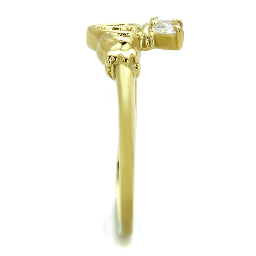 Gold Rings for Women Anillo Para Mujer Stainless Steel Ring with AAA Grade CZ in Clear Benvento - Jewelry Store by Erik Rayo