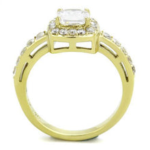 Load image into Gallery viewer, Gold Womens Ring Anillo Para Mujer Stainless Steel Ring with AAA Grade CZ in Clear Ferrara - Jewelry Store by Erik Rayo
